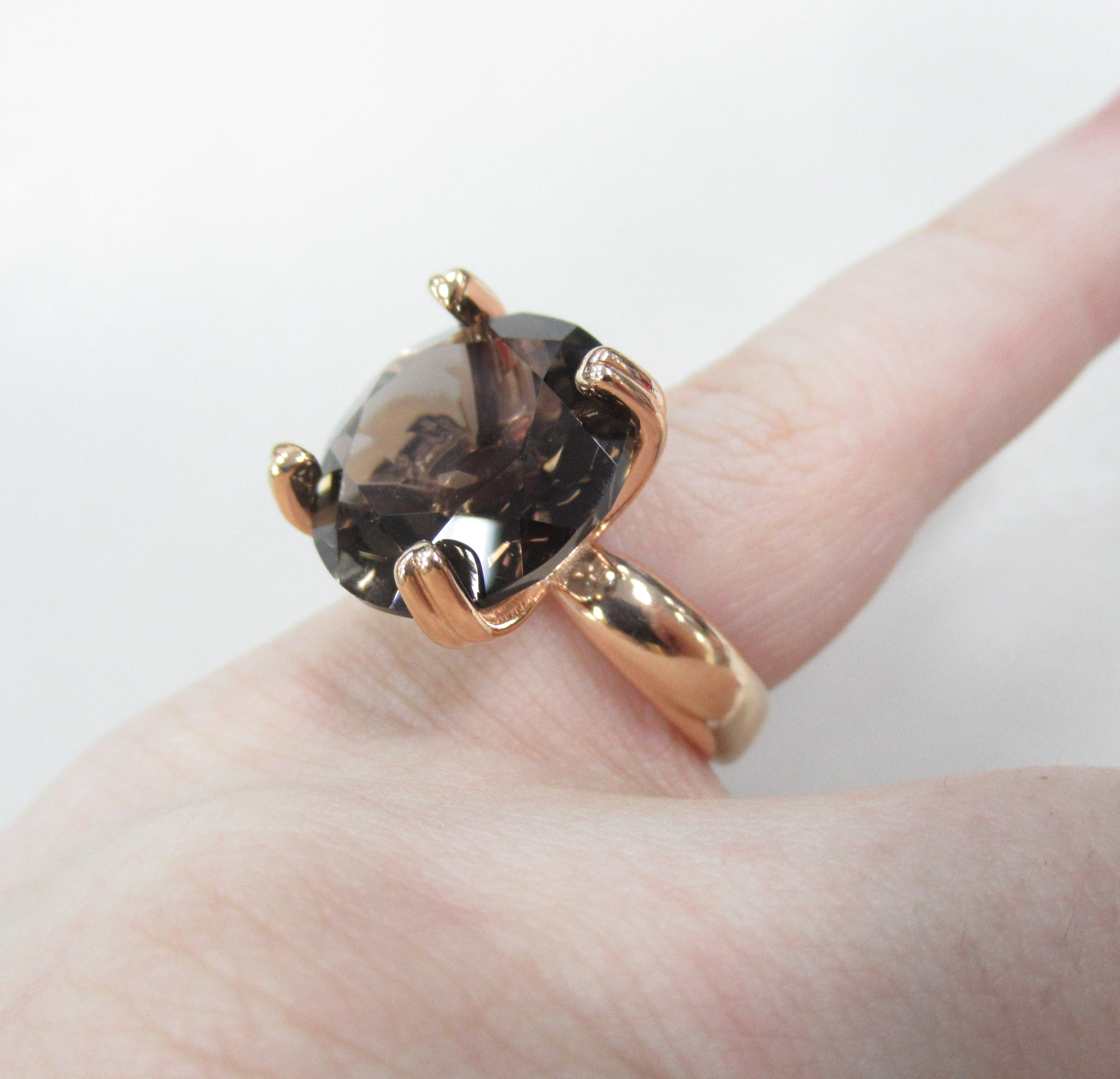 Серебряное кольцо с раухтопазом